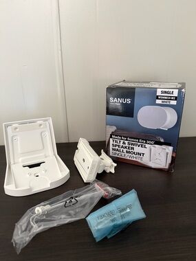 Sanuk White Tilt & Swivel Speaker Wall Mount